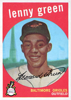 1959 Topps #209 Lenny Green Front