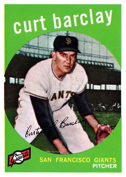 1959 Topps #307 Curt Barclay Front