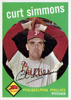 1959 Topps #382 Curt Simmons Front