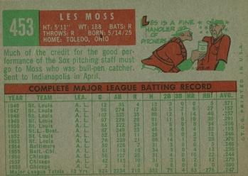 1959 Topps #453 Les Moss Back