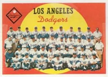 1959 Topps #457 Dodgers Team Card / Sixth Series Checklist: 430-495 Front