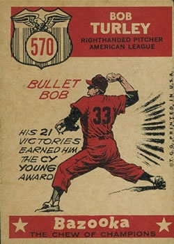 1959 Topps #570 Bob Turley Back