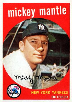 1959 Topps #10 Mickey Mantle Front