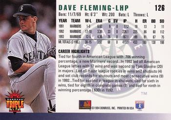 1994 Triple Play #126 Dave Fleming Back