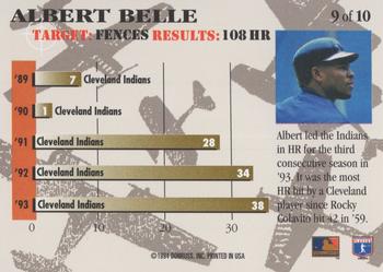 1994 Triple Play - Bomb Squad #9 Albert Belle Back