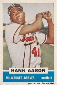 1960 Bazooka #4 Hank Aaron Front