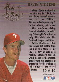 1994 Ultra - Second Year Standouts #10 Kevin Stocker Back