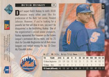 1994 Upper Deck #17 Butch Huskey Back