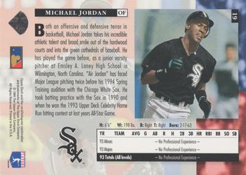 1994 Upper Deck #19 Michael Jordan Back
