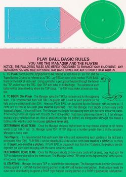 1995 Bazooka #NNO Play Ball Rules Front