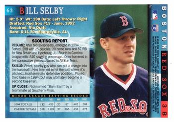 1995 Bowman #63 Bill Selby Back