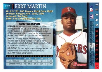 1995 Bowman #122 Jerry Martin Back