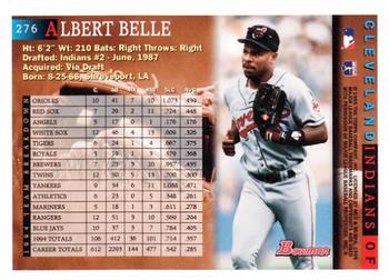 1995 Bowman #276 Albert Belle Back