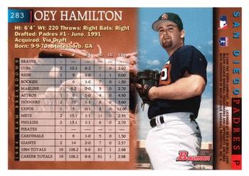 1995 Bowman #283 Joey Hamilton Back