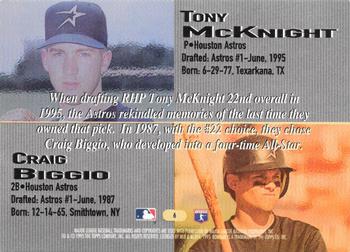 1995 Bowman's Best #6 Tony McKnight / Craig Biggio Back