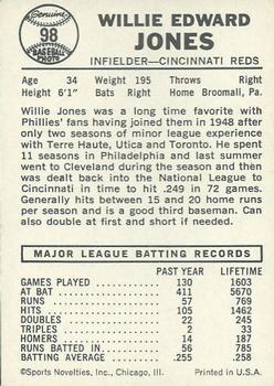1960 Leaf #98 Willie Jones Back