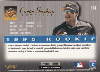 1995 Select Certified #124 Curtis Goodwin Back