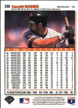 1995 Collector's Choice #338 Harold Baines Back