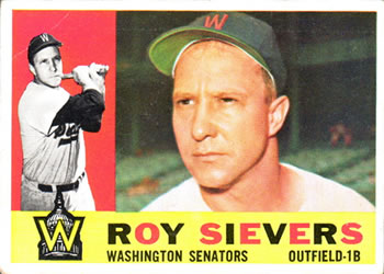1960 Topps #25 Roy Sievers Front