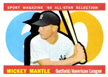 1960 Topps #563 Mickey Mantle Front