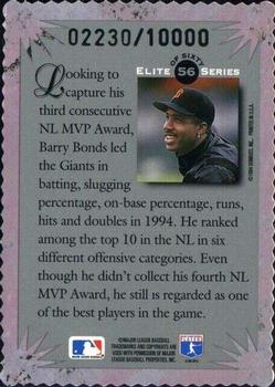 1995 Donruss - Elite Series #56 Barry Bonds Back