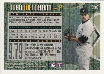 1995 Finest #240 John Wetteland Back