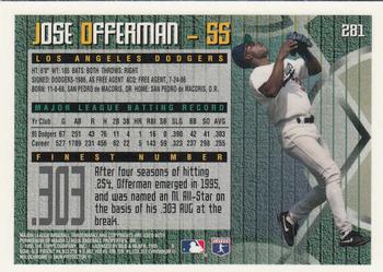 1995 Finest #281 Jose Offerman Back