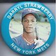 1984 Fun Foods Pins #8 Darryl Strawberry Front
