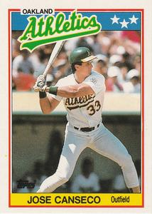 1988 Topps UK Minis #10 Jose Canseco Front