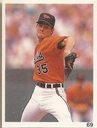 1993 Red Foley Stickers #69 Mike Mussina Front