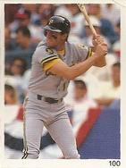 1993 Red Foley Stickers #100 Andy Van Slyke Front
