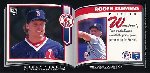 1993 Diamond Marks Bookmarkers #NNO Roger Clemens Back