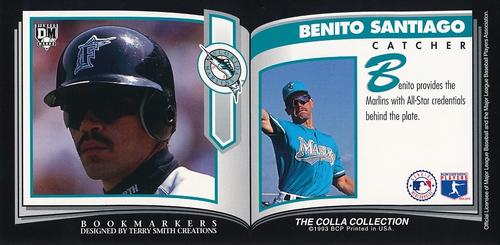 1993 Diamond Marks Bookmarkers #NNO Benito Santiago Back