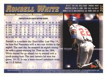 1998 Topps - Inaugural Devil Rays #301 Rondell White Back