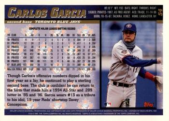 1998 Topps - Inaugural Diamondbacks #54 Carlos Garcia Back