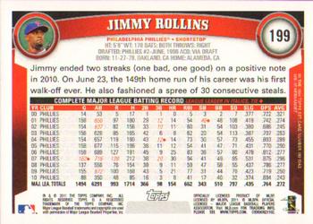 2011 Topps #199 Jimmy Rollins Back