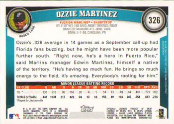 2011 Topps #326 Ozzie Martinez Back