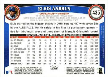 2011 Topps #435 Elvis Andrus Back