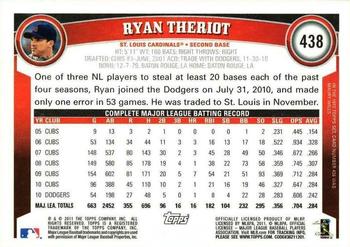 2011 Topps #438 Ryan Theriot Back