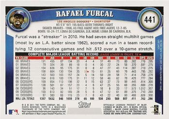 2011 Topps #441 Rafael Furcal Back