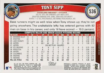 2011 Topps #536 Tony Sipp Back