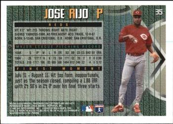 1995 Finest - Refractors #35 Jose Rijo Back