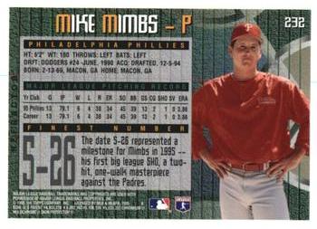 1995 Finest - Refractors #232 Mike Mimbs Back