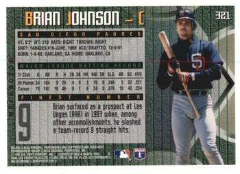 1995 Finest - Refractors #321 Brian Johnson Back