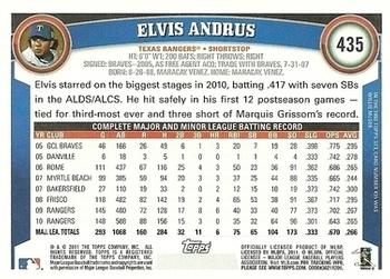 2011 Topps - Diamond Anniversary #435 Elvis Andrus Back