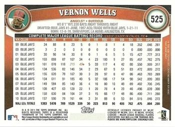 2011 Topps - Diamond Anniversary #525 Vernon Wells Back