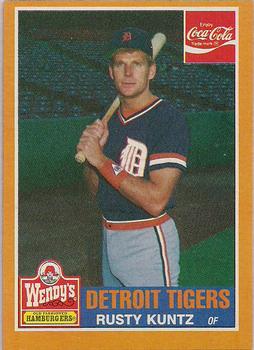 1985 Topps Wendy's/Coca-Cola Detroit Tigers #13 Rusty Kuntz Front