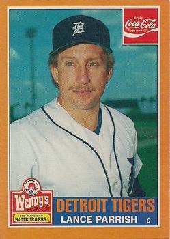 1985 Topps Wendy's/Coca-Cola Detroit Tigers #17 Lance Parrish Front