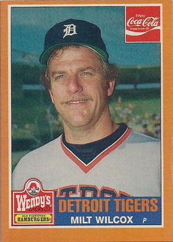 1985 Topps Wendy's/Coca-Cola Detroit Tigers #22 Milt Wilcox Front