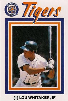 1988 Pepsi/Kroger Detroit Tigers #1 Lou Whitaker Front